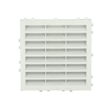 Grille de ventilation spécial façade à sceller/à combinaisons avec moustiquaire - hauteur 118mm - longueur 118mm couleur Blanc Nicoll | M64