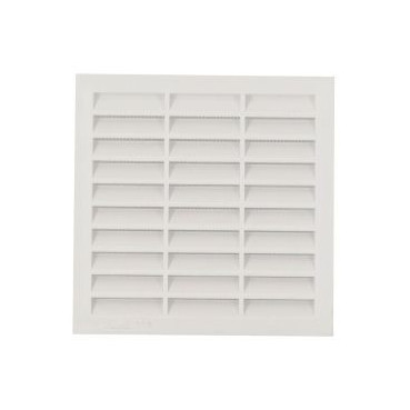 Grille de ventilation spécial façade à sceller/à combinaisons avec moustiquaire - hauteur 118mm - longueur 118mm couleur Blanc Nicoll | M64