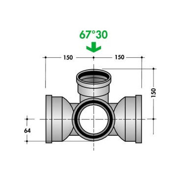 Culotte triple pour 1 WC diamètre Ø 100mm Nicoll | NAM44