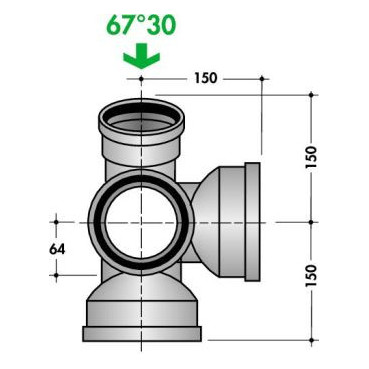 Culotte triple pour 1 WC diamètre Ø 100mm Nicoll | NAM66