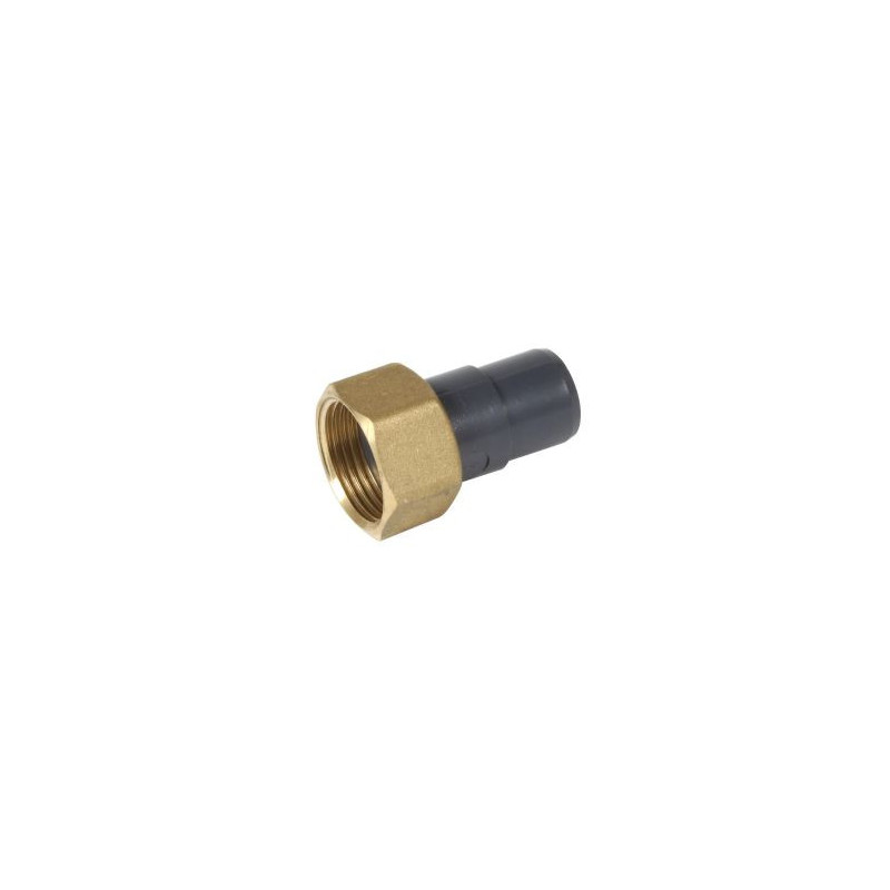 Union sur robinet compteur à écrou prisonnier PVC pression (eau froide) diamètre Ø 20mm x 32mm Nicoll | O32G