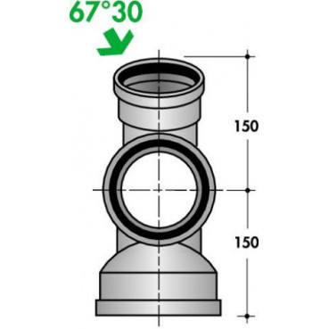 Culotte double pour 1 WC diamètre Ø 100mm Nicoll | RAM11