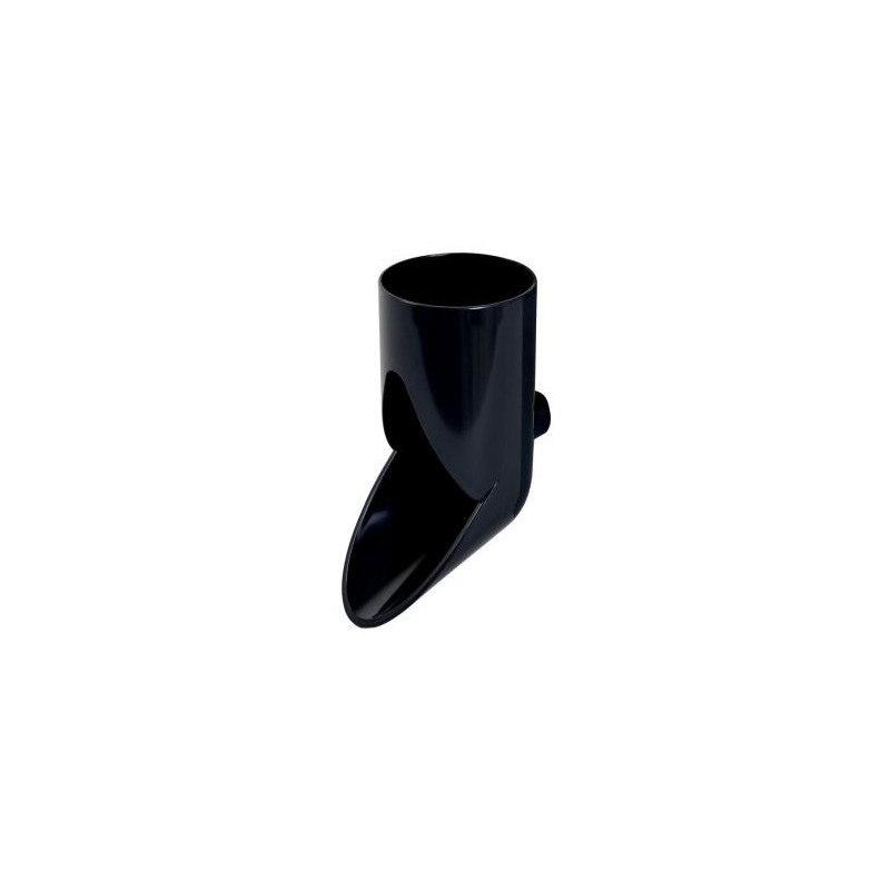 Pied de chute pour tube de descente cylindrique Ø 80 diamètre Ø 80mm couleur Noir Nicoll | RWS801N