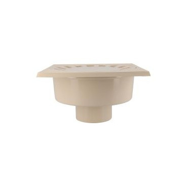 Siphon avec emboîture extérieure verticale diamètre Ø 90mm x 100mm x 229mm - largeur 250mm - longueur 250mm couleur Sable Nicoll | SC1009S