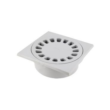 Siphon avec emboîture extérieure verticale diamètre Ø 50mm x 40mm x 139mm - largeur 150mm - longueur 150mm couleur Gris clair Nicoll | SC504G