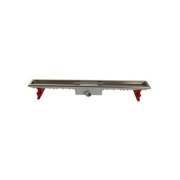 Caniveau de douche pour grille 50 mm sans grille diamètre Ø 40mm - largeur 95mm - longueur 890mm Nicoll | SICAN90