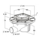 Image du produit : Siphon pour sols carrelés nouvelle génération avec grille et cadre inox 304 sortie horizontale diamètre Ø 40mm x 50mm - largeur 100mm - longueur 100mm Nicoll | SICAX10IH