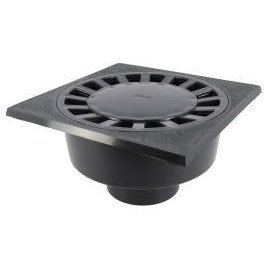 Siphon avec emboîture extérieure verticale diamètre Ø 110mm x 100mm x 229mm - largeur 250mm - longueur 250mm couleur Gris anthracite Nicoll | SK1110