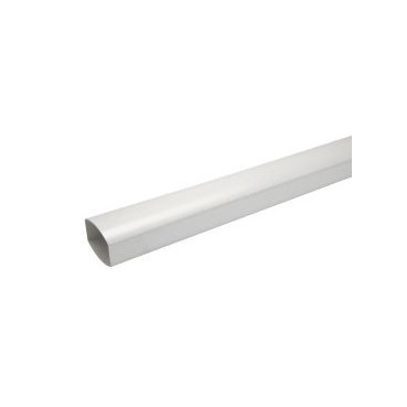 Tube de descente ovoïde 105x76 diamètre Ø 105mm x 176mm couleur Blanc Nicoll | TD107B