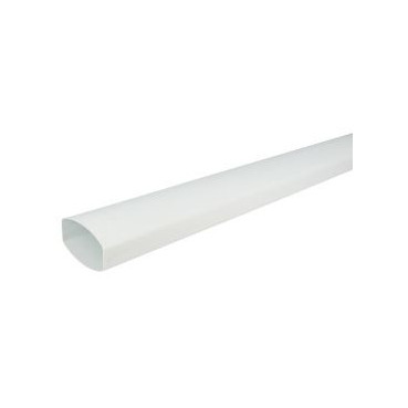 Tube de descente ovoïde 90x56 diamètre Ø 90mm x 56mm couleur Blanc Nicoll | TD95B