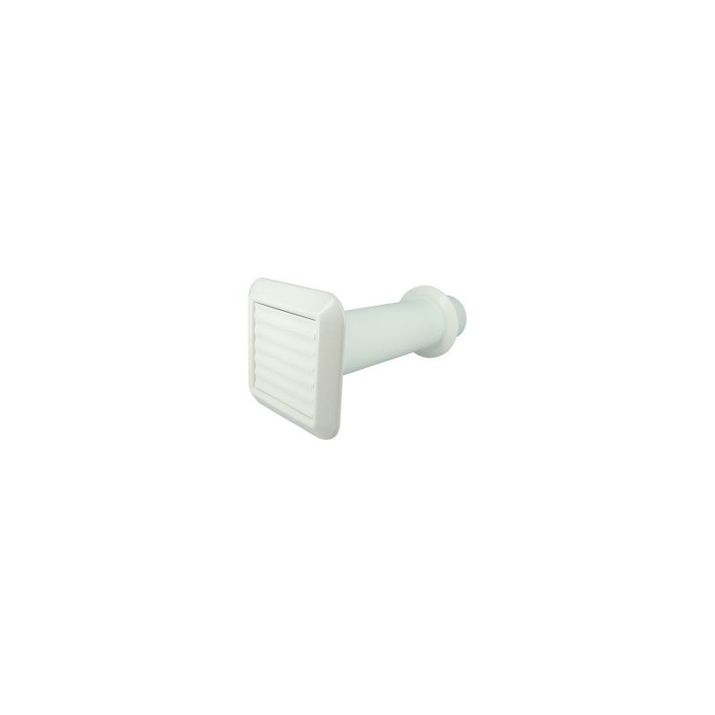 Traversée de mur diamètre Ø 100mm x 130mm x 100mm - hauteur 204mm - largeur 204mm - longueur 400mm couleur Blanc Nicoll | TMTXB