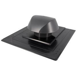 Chapeau de ventilation avec platine ardoise Atemax diamètre Ø 100mm - largeur 330mm - longueur 370mm couleur Gris anthracite Nicoll | VVA10A