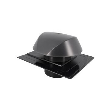 Chapeau de ventilation avec platine ardoise Atemax diamètre Ø 160mm - largeur 330mm - longueur 370mm couleur Gris anthracite Nicoll | VVA16A