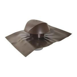 Chapeau de ventilation avec collerette d'étanchéité Atemax diamètre Ø 100mm - largeur 330mm - longueur 400mm couleur Marron Nicoll | VVE10M