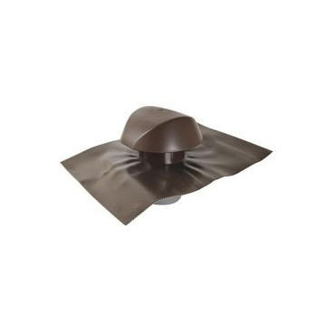 Chapeau de ventilation avec collerette d'étanchéité Atemax diamètre Ø 100mm - largeur 330mm - longueur 400mm couleur Marron Nicoll | VVE10M