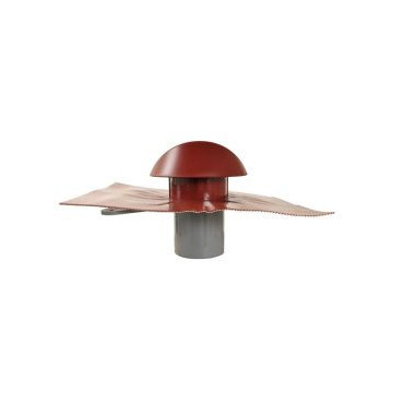 Chapeau de ventilation avec collerette d'étanchéité Atemax diamètre Ø 100mm - largeur 330mm - longueur 400mm couleur Rouge Nicoll | VVE10R