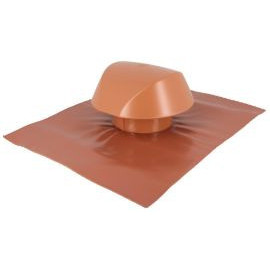 Chapeau de ventilation avec collerette d'étanchéité Atemax diamètre Ø 100mm - largeur 330mm - longueur 400mm couleur Rouge Terracotta Nicoll | VVE10T