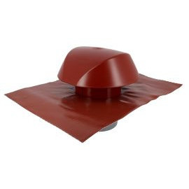 Chapeau de ventilation avec collerette d'étanchéité Atemax diamètre Ø 125mm - largeur 330mm - longueur 450mm couleur Rouge Nicoll | VVE12R