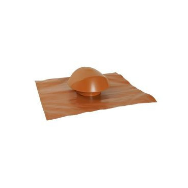 Chapeau de ventilation avec collerette d'étanchéité Atemax diamètre Ø 125mm couleur Rouge Terracotta Nicoll | VVE12T