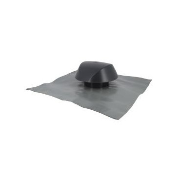 Chapeau de ventilation avec grande collerette d'étenchéité Atemax diamètre Ø 125mm - largeur 550mm - longueur 500mm couleur Gris anthracite Nicoll | VVF12A