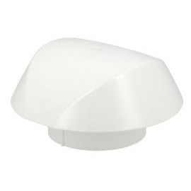 Chapeau de ventilation simple avec moustiquaire Atemax diamètre Ø 100mm couleur Blanc Nicoll | VVM10B