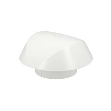 Chapeau de ventilation simple avec moustiquaire Atemax diamètre Ø 100mm couleur Blanc Nicoll | VVM10B