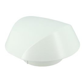 Chapeau de ventilation simple avec moustiquaire Atemax diamètre Ø 125mm couleur Blanc Nicoll | VVM12B