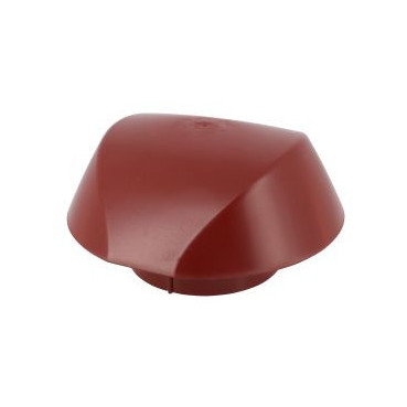 Chapeau de ventilation simple avec moustiquaire Atemax diamètre Ø 125mm couleur Rouge Nicoll | VVM12R