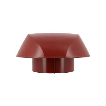 Chapeau de ventilation simple avec moustiquaire Atemax diamètre Ø 125mm couleur Rouge Nicoll | VVM12R