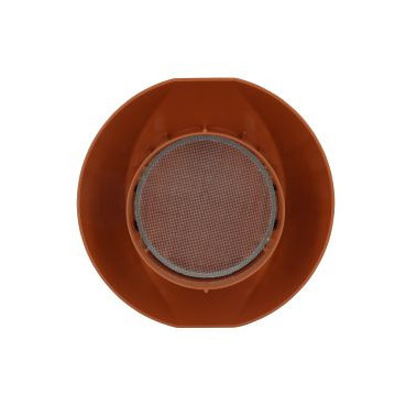 Chapeau de ventilation simple avec moustiquaire Atemax diamètre Ø 125mm couleur Rouge Terracotta Nicoll | VVM12T