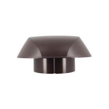 Chapeau de ventilation simple avec moustiquaire Atemax diamètre Ø 160mm couleur Marron Nicoll | VVM16M