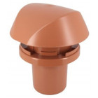 Image du produit : Chapeau avec adaptateur tuile à douille Atemax diamètre Ø 125mm x 120mm couleur Rouge Terracotta Nicoll | VVT12T