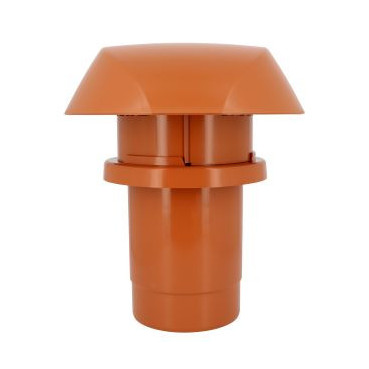 Chapeau avec adaptateur tuile à douille Atemax diamètre Ø 160mm x 150mm couleur Rouge Terracotta Nicoll | VVT16T