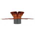 Image du produit : Chapeau aéraulique avec collerette d'étanchéité Atemax diamètre Ø 160mm - largeur 550mm - longueur 500mm couleur Rouge Terracotta Nicoll | VXE16T