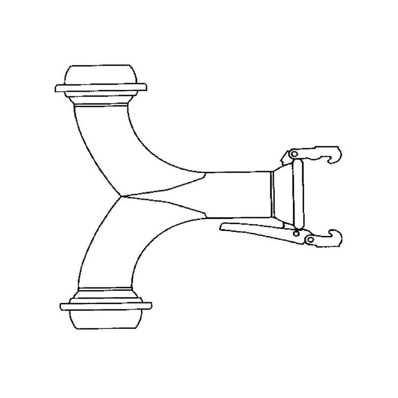 Raccord Spherique - Té fin de ligne - 80 GIVAL | 25DBLCO080RS