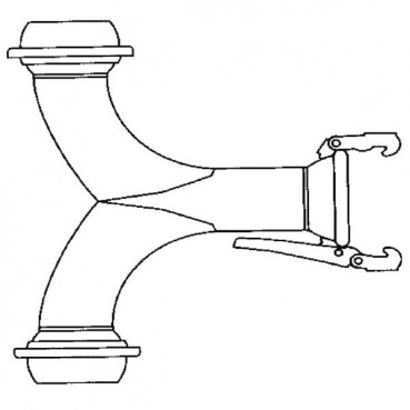 Raccord Spherique - Té fin de ligne - 80 GIVAL | 25DBLCO080RS