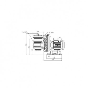 Pompe filtration Sta-Rite monophasée - STARITE HD - 0.55kW PENTAIR | P-STRHD-071