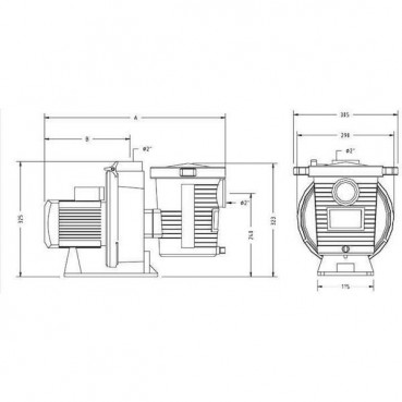 Pompe filtration ULTRAFLOW triphasée - 0.55kW PENTAIR | P-UFL-073