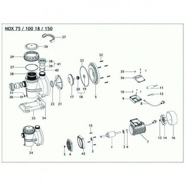 Pompe piscine NOX monophasée - 0.55kW ESPA | PP65830