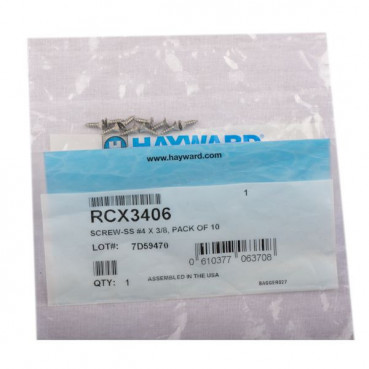 Set de 10 vis de fixation pour support de rouleaux AQUAVAC HAYWARD | RCX3406