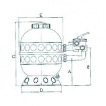 Filtre à sable piscine PRO SERIE HI SIDE 6 m³/h HAYWARD | S160SIETL