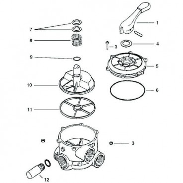 Vanne multivoies TOP 1"1/2 HAYWARD | SP0714TE