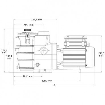 Pompe piscine MAX FLO 0.75kW - triphasée HAYWARD | SP1811XW163