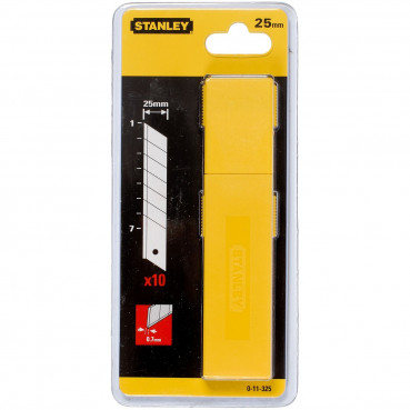 Lames de cutters 25mm - distributeur 10 lames Stanley | 0-11-325