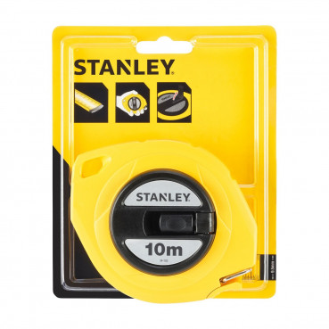 Mètre à ruban de chantier Stanley longue 10 x 9,5mm ruban acier - largeur 15 cm - Hauteur 18 cm - longueur 4 cm | 0-34-102