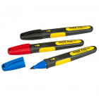 Image du produit : Marqueur pointe fine - 3 couleurs - conditionnement 3 pièces - FATMAX Stanley | 0-47-322