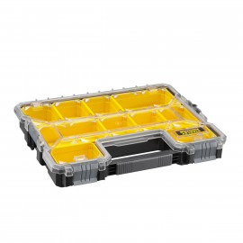 Organiseur Stanley profondeur 64mm - 10 compartiments amovibles FATMAX - largeur 7.4 cm - Hauteur 35.7 cm - longueur 446 mm | 1-97-519