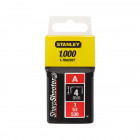 Image du produit : Agrafes 12mm type A - boite de 1000 pièces Stanley | 1-TRA208T