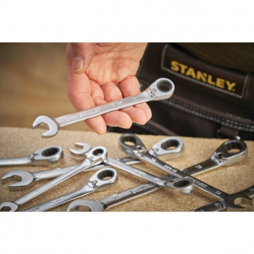 Clé mixte de sérrage à cliquet reversible 15mm anti - slip FATMAX Stanley | FMMT13088-0