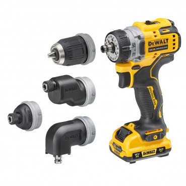 Perceuse visseuse Dewalt à têtes multiples - XR - sans fil - 12 Volts - 3Ah li-ion brushless | DCD703L2T-QW